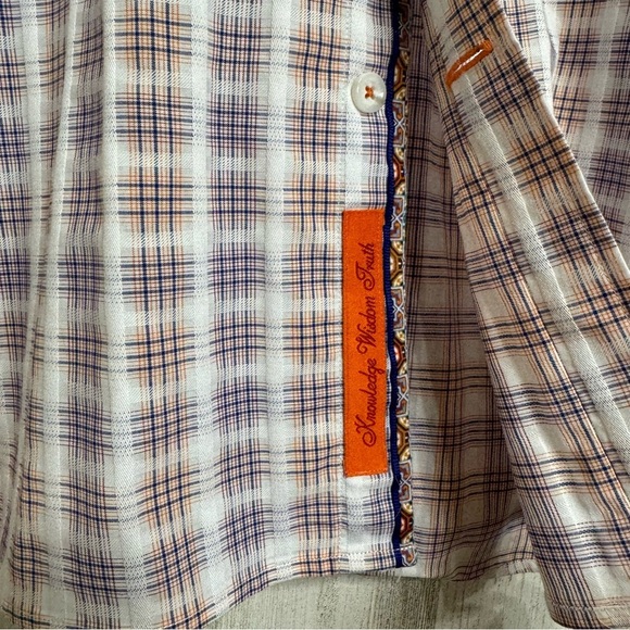 Robert Graham Tailored Fit Button Down Flip Cuff Shirt Mens Size XL - Picture 4 of 12